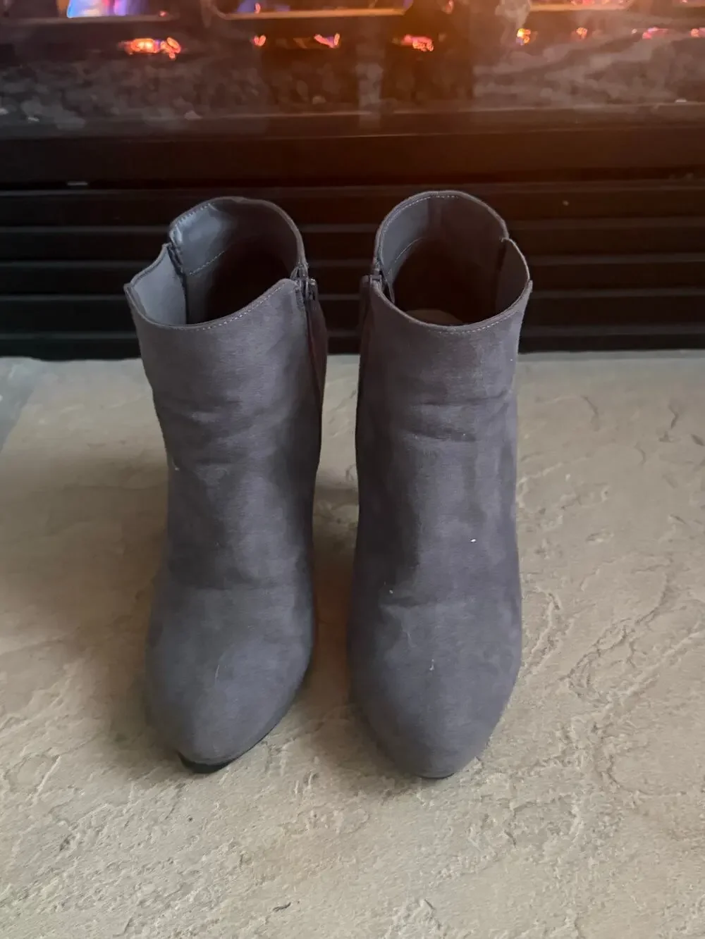 Apt. 9 gray heeled boots size 7